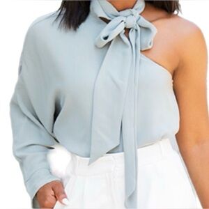 C/meo collective one sleeve blouse